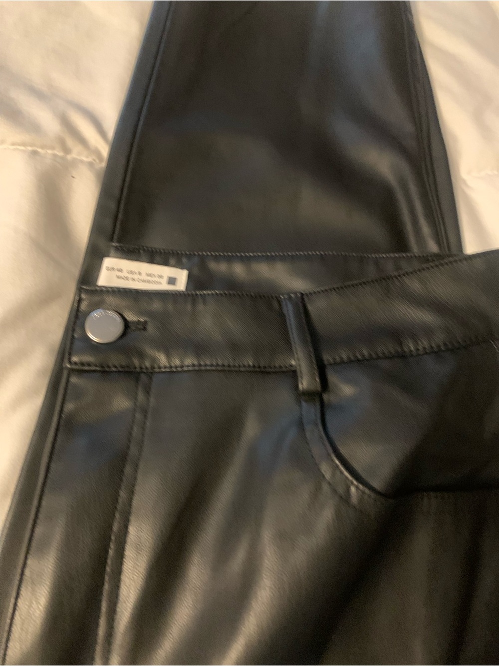 Zara Black Faux Leather Trousers never worn - Picture 3 of 3